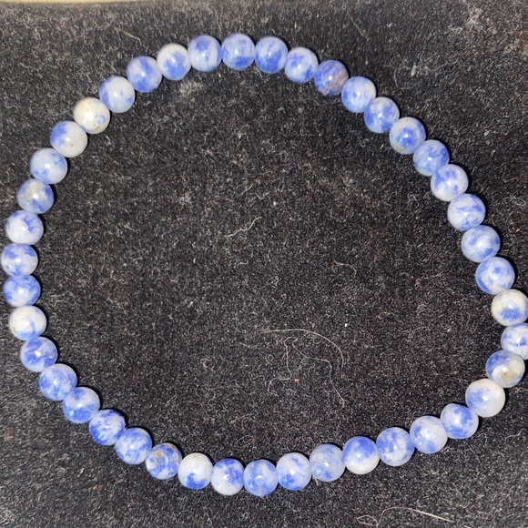 Stackable Blue Bead Bracelets - Picture 2 of 4